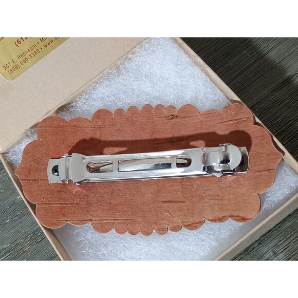 Russian Birch Bark Barrette Moon Sun Made In Siberia New - Picture 4 of 7